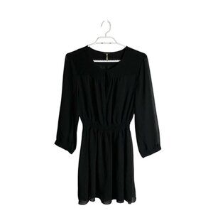 Temperance Women's Black Sheer Formal Tunic Top